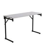 Klapbord Silhuett 1200x450mm,Gr&aring; laminat og sort stel