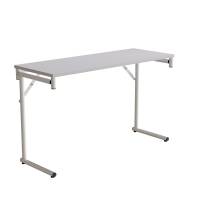 Klapbord Silhuett 1200x450mm,Gr&aring; laminat og hvidt stel