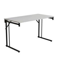 Klapbord Silhuett 1200x600mm,Hvid laminat og sort stel