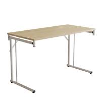 Klapbord Silhuett 1200x600mm,Birk laminat og hvidt stel