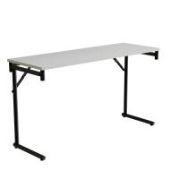 Klapbord Silhuett 1300x450mm,Hvid laminat og sort stel