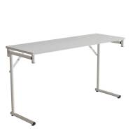 Klapbord Silhuett 1300x450mm,Hvid laminat og hvidt stel