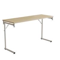 Klapbord Silhuett 1300x450mm,Birk laminat og hvidt stel