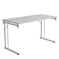 Klapbord Silhuett 1300x600mm,Hvid laminat og hvidt stel
