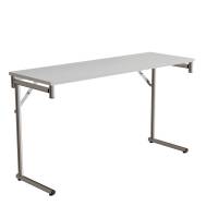 Klapbord Silhuett 1300x450mm,Hvid laminat og krom stel