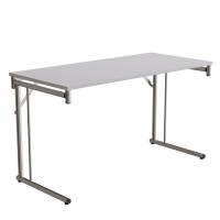 Klapbord Silhuett 1300x600mm,Gr&aring; laminat og krom stel