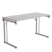 Klapbord Silhuett 1300x600mm,Gr&aring; laminat og krom stel