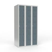 Skoleskab 3x300 Lige tag 1 rum i h&oslash;jden VirrVarr Black laminatd&oslash;r Greb for h&aelig;ngel&aring;s