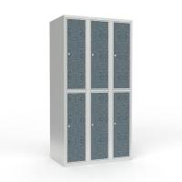 Skoleskab 3x300 Lige tag 2 rum i h&oslash;jden VirrVarr Black laminatd&oslash;r Cylinderl&aring;s