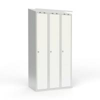 Skoleskab 3x300 Skr&aring;t tag 1 rum i h&oslash;jden Hvid st&aring;ld&oslash;r Greb for h&aelig;ngel&aring;s