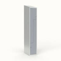 Skoleskab 1x300 Skråt tag, Z-dør Grå ståldør Greb for hængelås