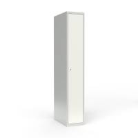 Skoleskab 1x300 Lige tag 1 rum i h&oslash;jden Hvid st&aring;ld&oslash;r Cylinderl&aring;s