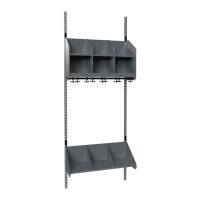 BST Kombination A, Startsektion 3 pladser B 750 mm, m&oslash;rk gr&aring;