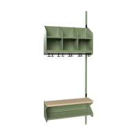 BST Kombination D, P&aring;bygningssektion 3 pladser B 750 mm, gr&oslash;n