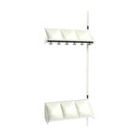 BST Kombination E, P&aring;bygningssektion 3 pladser B 750 mm, hvid