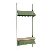 BST Kombination H, Startsektion 3 pladser B 750 mm, grøn