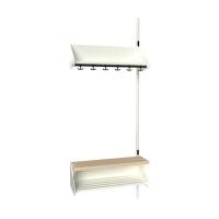 BST Kombination H, P&aring;bygningssektion 3 pladser B 750 mm, hvid