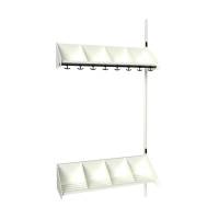 BST Kombination E, P&aring;bygningssektion 4 pladser B 1000 mm, hvid