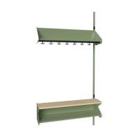 BST Kombination H, P&aring;bygningssektion 4 pladser B 1000 mm, gr&oslash;n