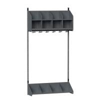 BST Kombination A, Startsektion 4 pladser B 1000 mm, m&oslash;rk gr&aring;