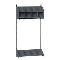 BST Kombination A, Startsektion 4 pladser B 1000 mm, m&oslash;rk gr&aring;