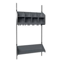 BST Kombination B, Startsektion 4 pladser B 1000 mm, mørk grå