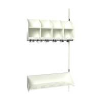 BST Kombination B, P&aring;bygningssektion 4 pladser B 1000 mm, hvid