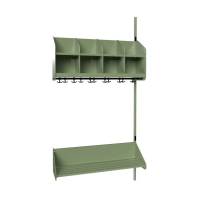 BST Kombination B, Påbygningssektion 4 pladser B 1000 mm, grøn