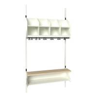 BST Kombination D, Startsektion 4 pladser B 1000 mm, hvid