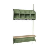 BST Kombination D, P&aring;bygningssektion 4 pladser B 1000 mm, gr&oslash;n