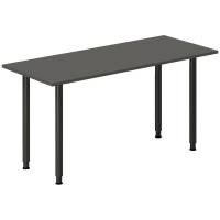 Skrivebord DNA, Antracit 1400x600 mm I-ben/Sort