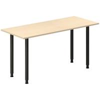 Skrivebord DNA, Birk 1400x600 mm I-ben/Sort