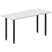 Skrivebord DNA, Lysgr&aring; 1400x600 mm I-ben/Sort