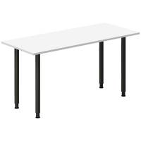 Skrivebord DNA, Hvid 1400x600mm I-ben/Sort