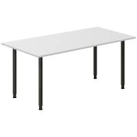 Skrivebord DNA, Lysgr&aring; 1600x800 mm I-ben/Sort