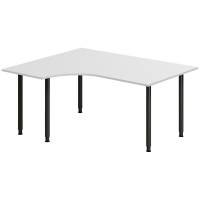 Skrivebord DNA, Lysgr&aring; 1600x1200 mm Venstre I-ben/Sort