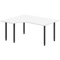 Skrivebord DNA, Hvid 1600x1200mm Venstre I-ben/Sort