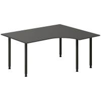 Skrivebord DNA, Antracit 1600x1200 mm H&oslash;jre I-ben/Sort