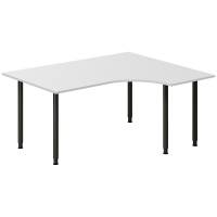 Skrivebord DNA, Lysgr&aring; 1600x1200 mm H&oslash;jre I-ben/Sort