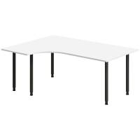 Skrivebord DNA, Hvid 1800x1200mm Venstre I-ben/Sort