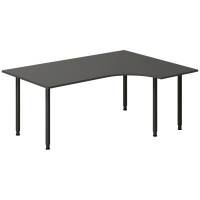 Skrivebord DNA, Antracit 1800x1200 mm H&oslash;jre I-ben/Sort