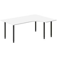 Skrivebord DNA, Hvid 1800x1200mm H&oslash;jre I-ben/Sort