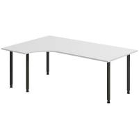 Skrivebord DNA, Lysgr&aring; 2000x1200 mm Venstre I-ben/Sort