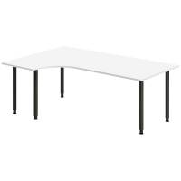 Skrivebord DNA, Hvid 2000x1200mm Venstre I-ben/Sort