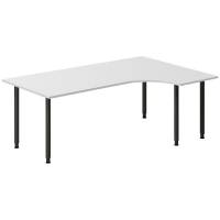 Skrivebord DNA, Lysgr&aring; 2000x1200 mm H&oslash;jre I-ben/Sort