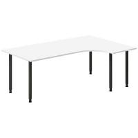 Skrivebord DNA, Hvid 2000x1200mm H&oslash;jre I-ben/Sort