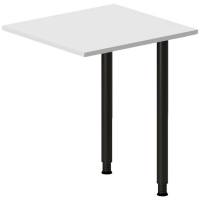 Skrivebord, tilbyg DNA Lys gr&aring; 600x600 mm I-ben Sort