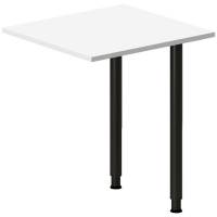 Skrivebord, tilbyg DNA Hvid 600x600mm I-ben Sort