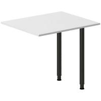 Skrivebord, tilbyg DNA Lys gr&aring; 800x600 mm I-ben Sort
