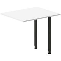 Skrivebord, tilbyg DNA Hvid 800x600mm I-ben Sort
